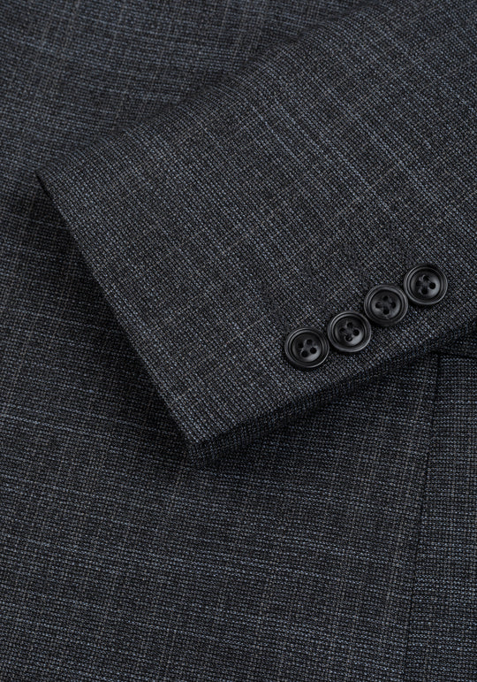 Contemporary Fit Jet Grey MÃ©lange Blazer