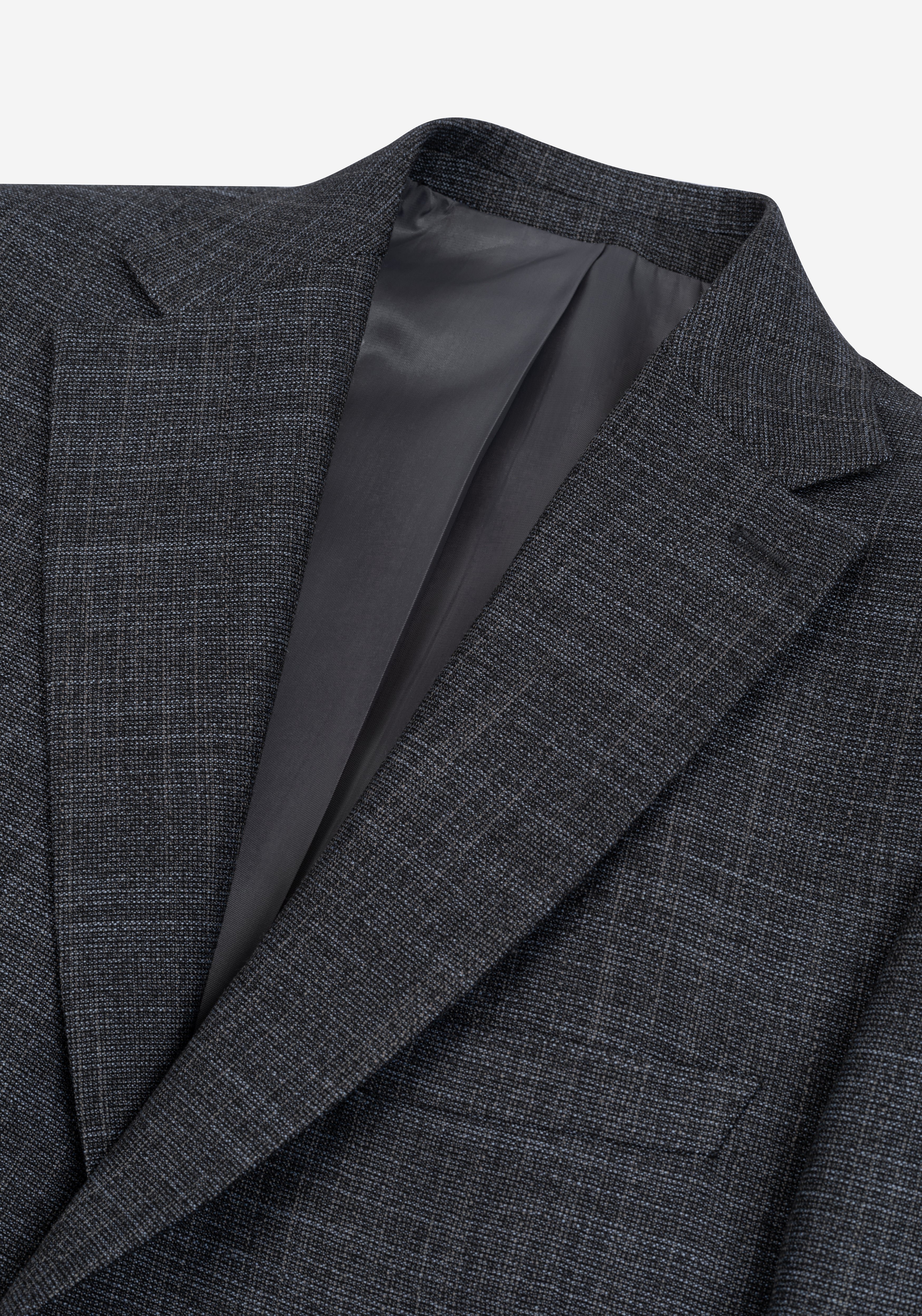 Contemporary Fit Jet Grey MÃ©lange Blazer
