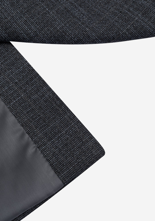 Contemporary Fit Jet Grey MÃ©lange Blazer
