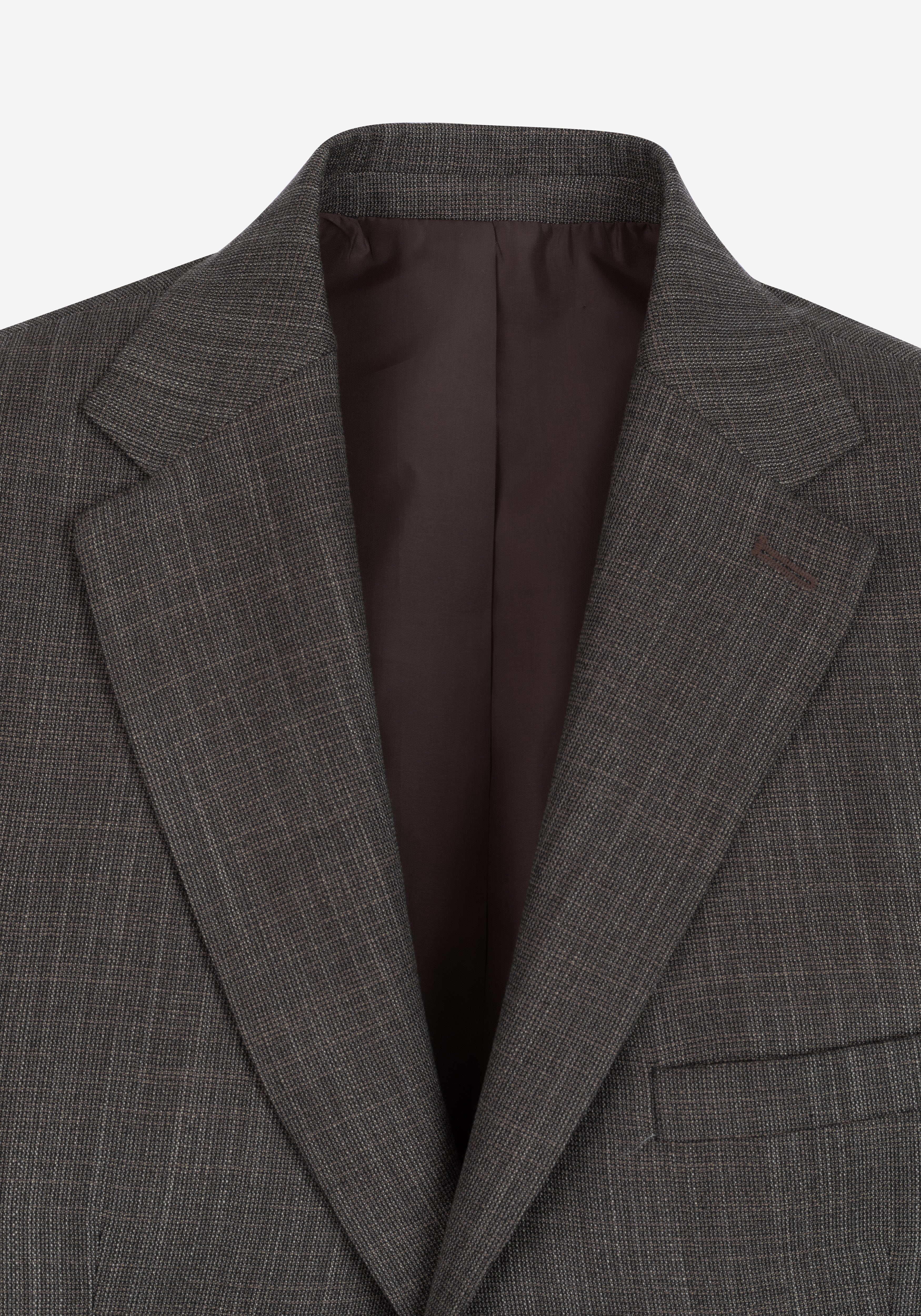 Contemporary Fit Taupe Beige MÃ©lange Blazer