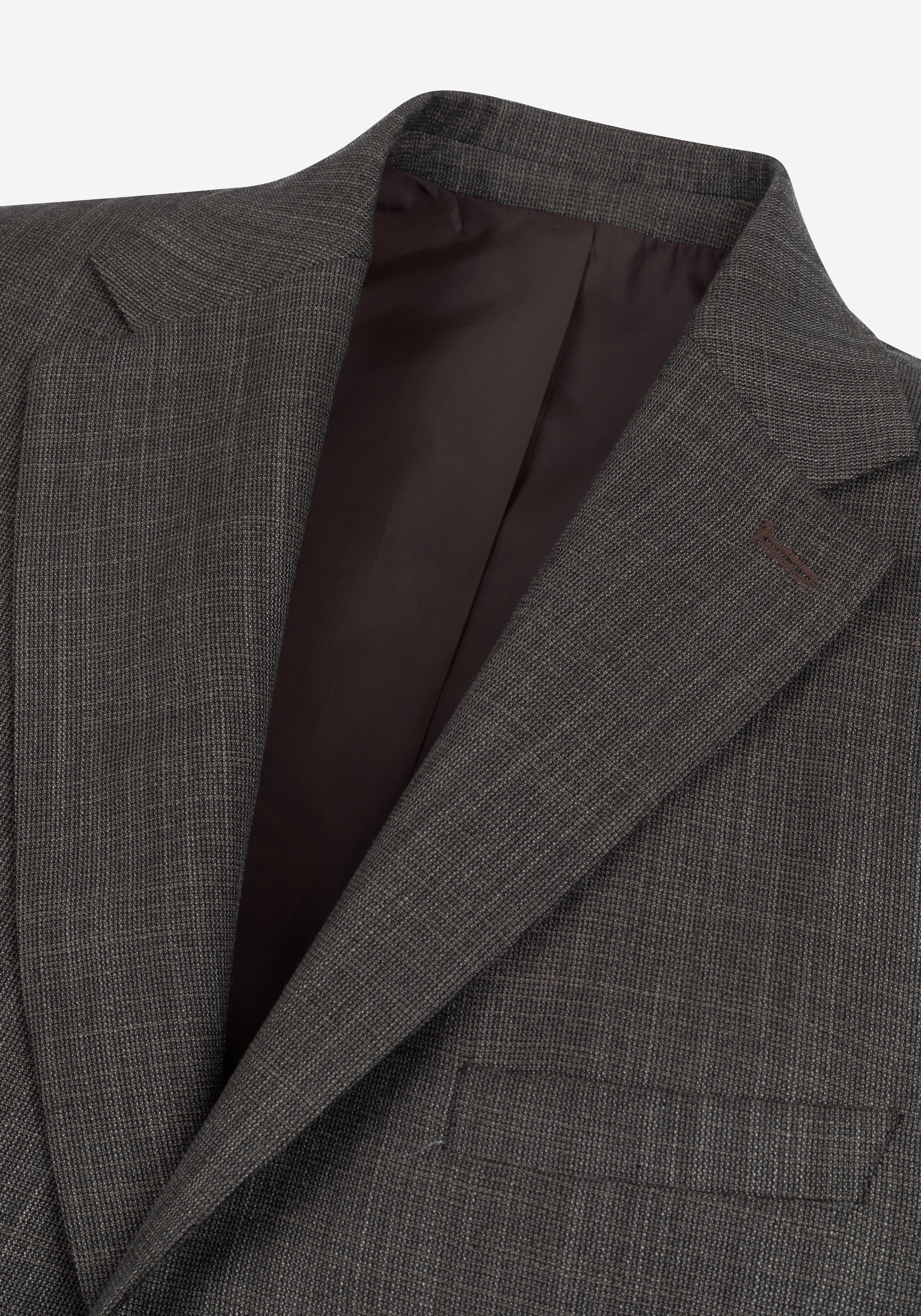 Contemporary Fit Taupe Beige MÃ©lange Blazer