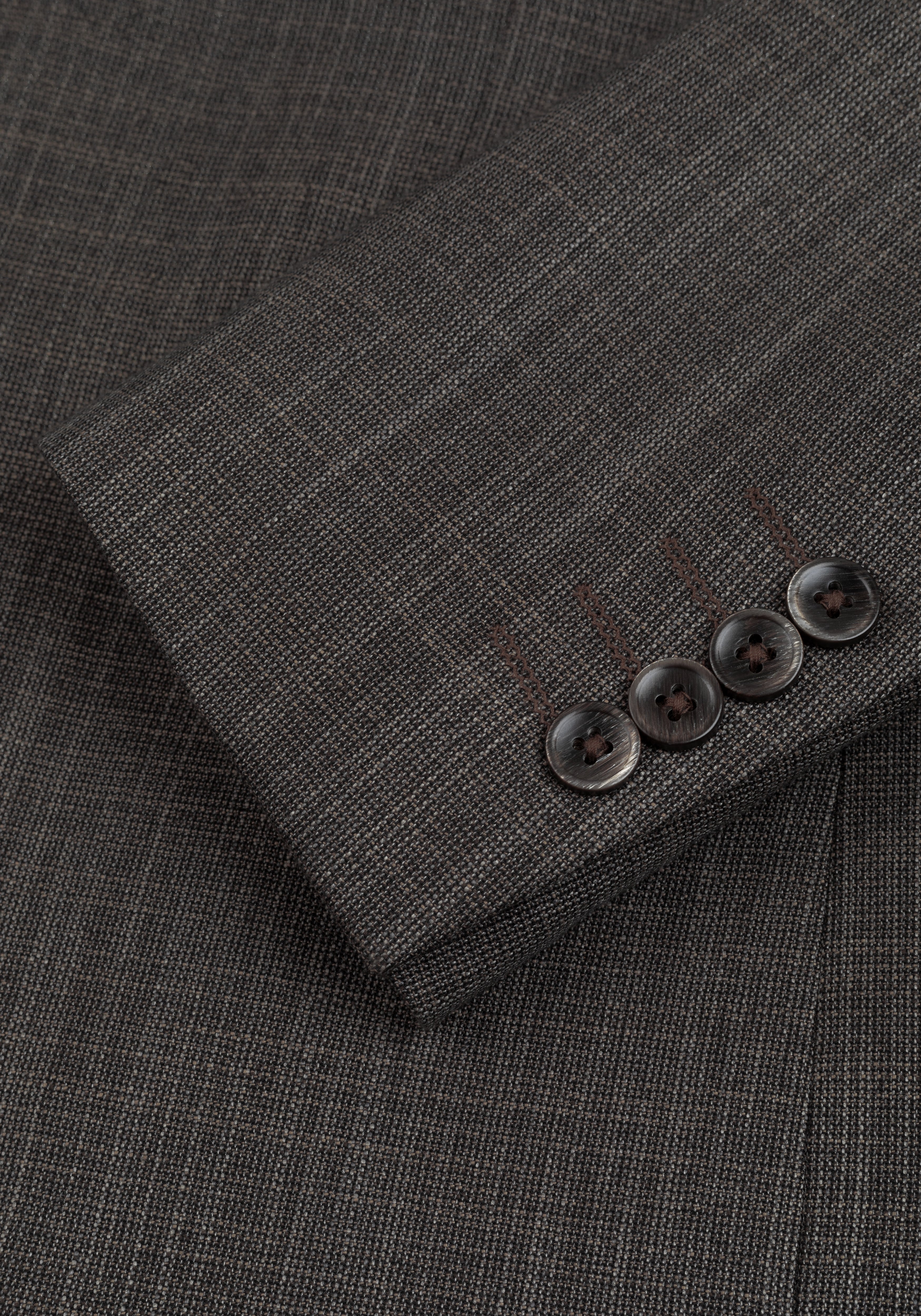 Contemporary Fit Taupe Beige MÃ©lange Blazer