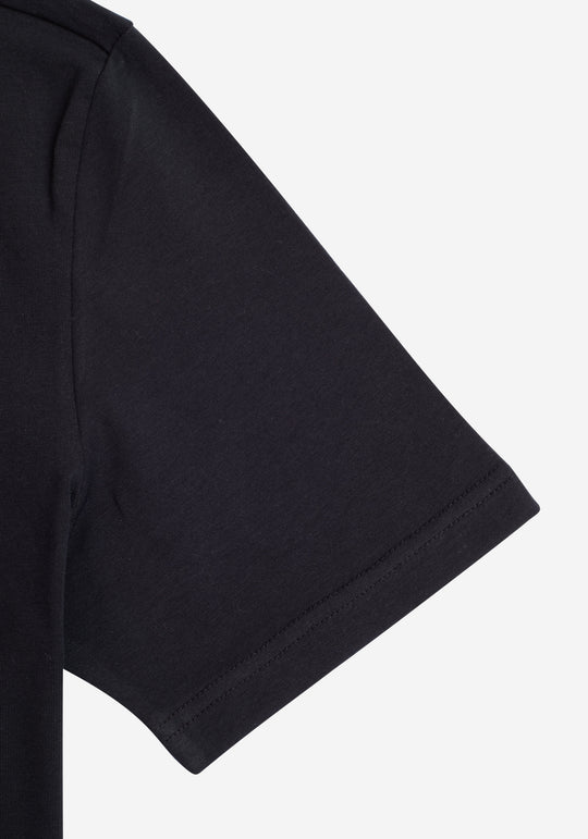 Panther Black Cotton Undershirt - Short Sleeve