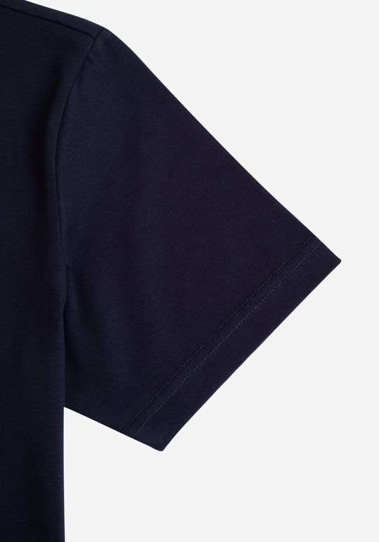 Dim Navy Cotton Undershirt - Short Sleeve