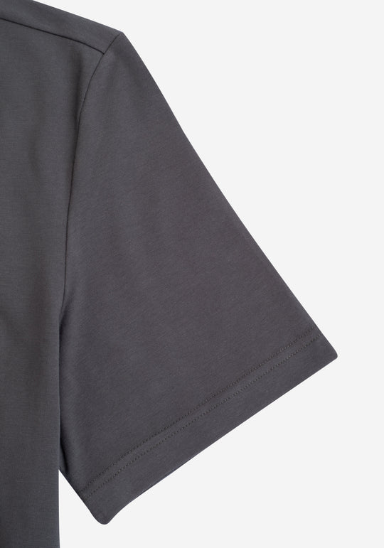 Metal Grey Cotton Undershirt - Short Sleeve