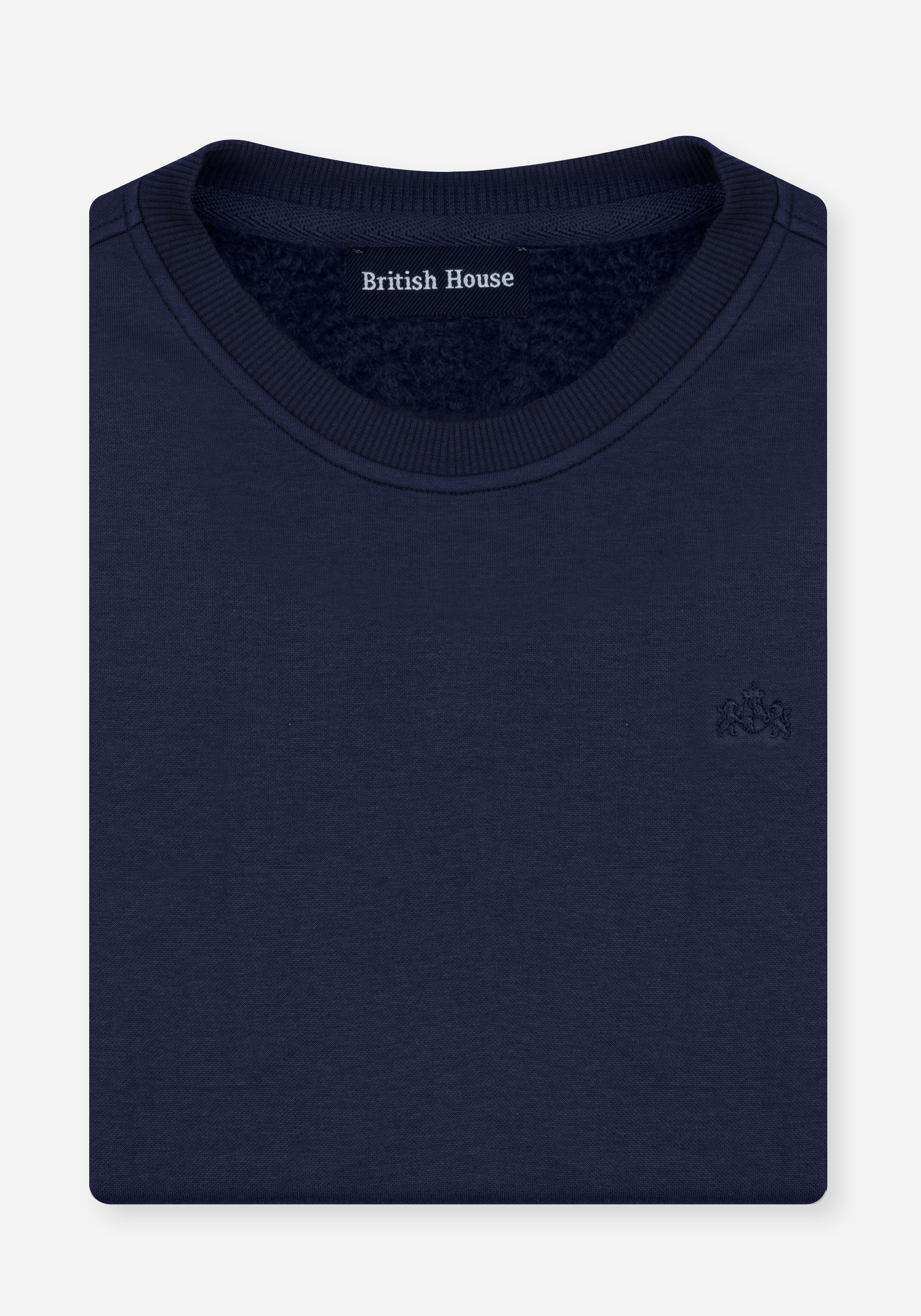 Phantom Navy Faux-Fur Sweatshirt