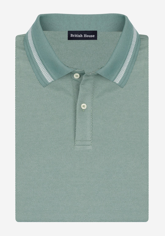 Polar Green Cotton Polo Shirt