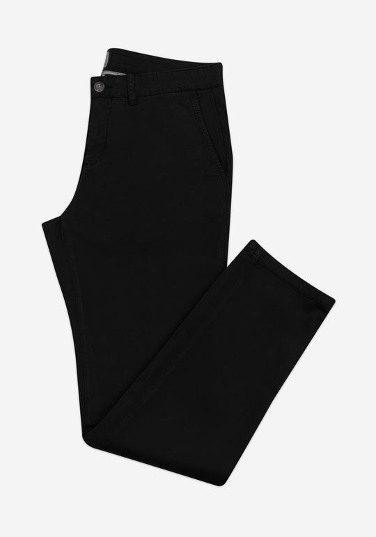 Pure Black Gabardine
