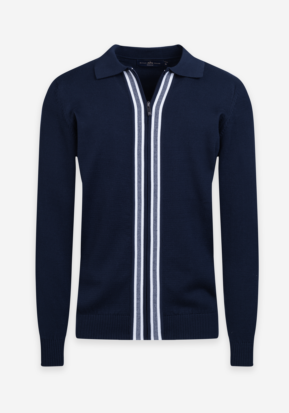 Galaxy Navy Zip Cotton Pullover