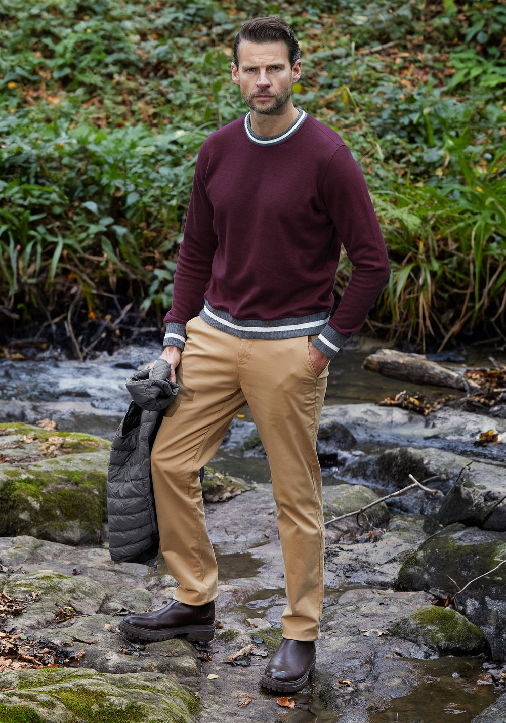 Berry Burgundy Cotton Sweatshirt