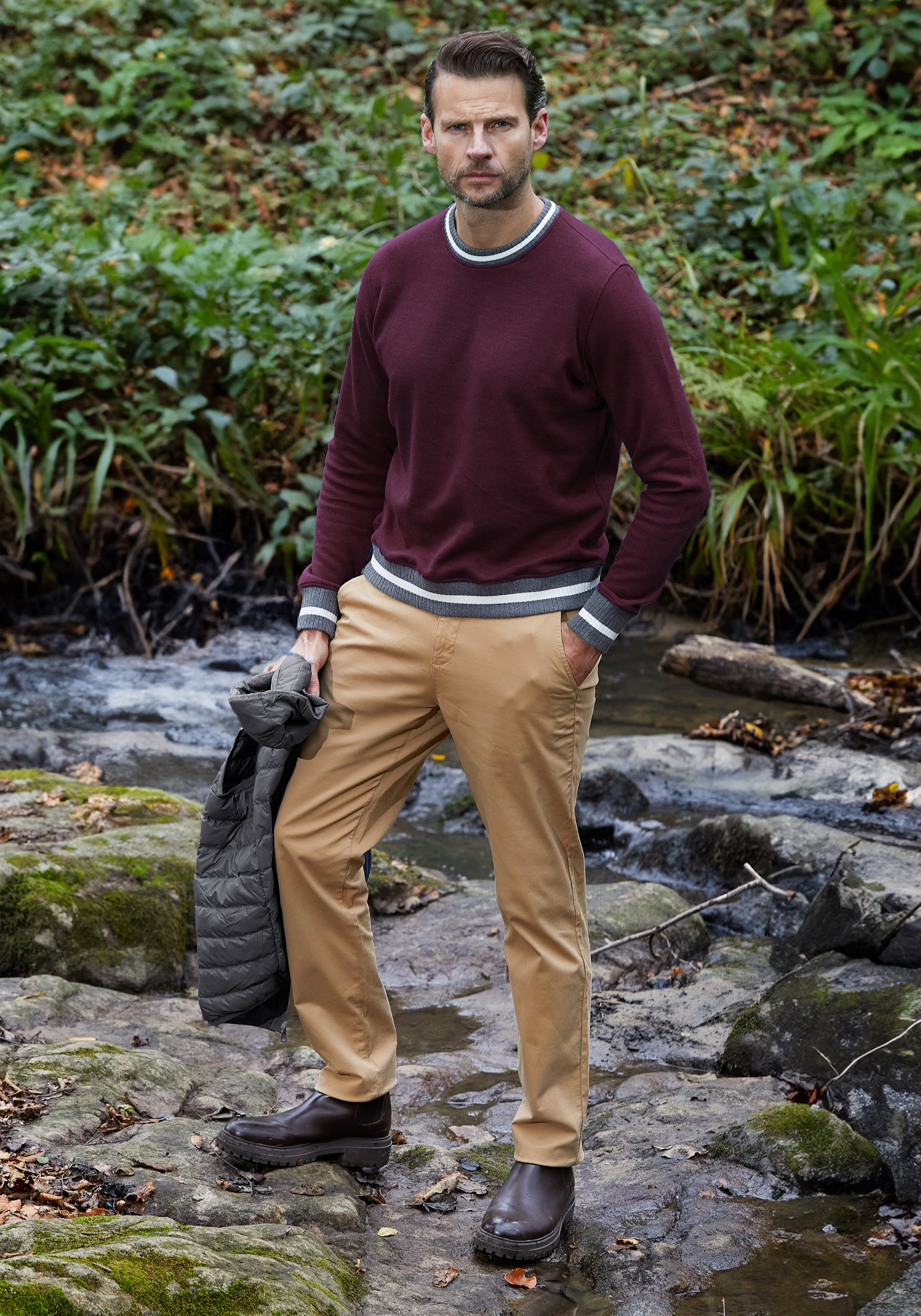 Berry Burgundy Cotton Sweatshirt