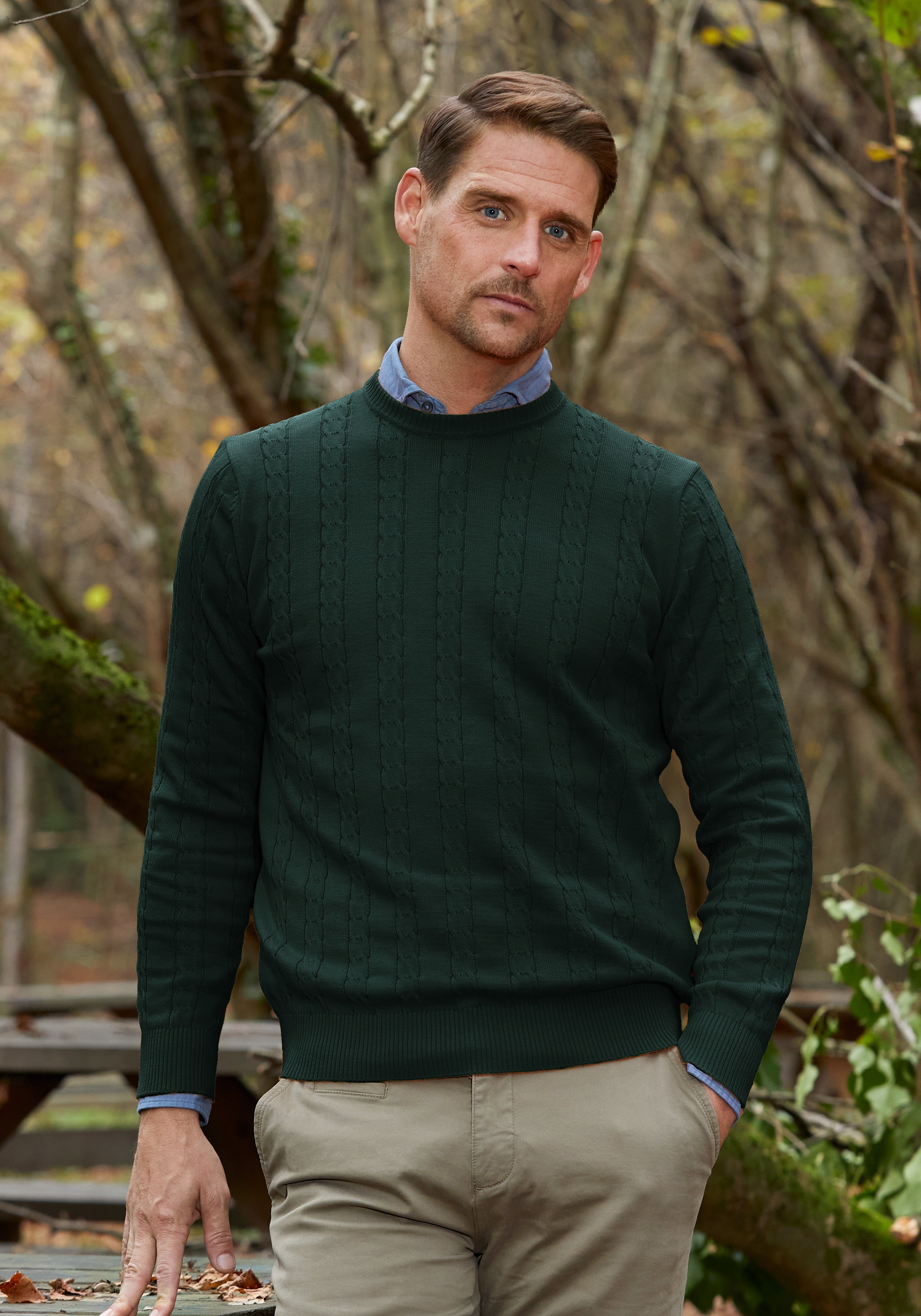 Cactus Green Braided Pullover