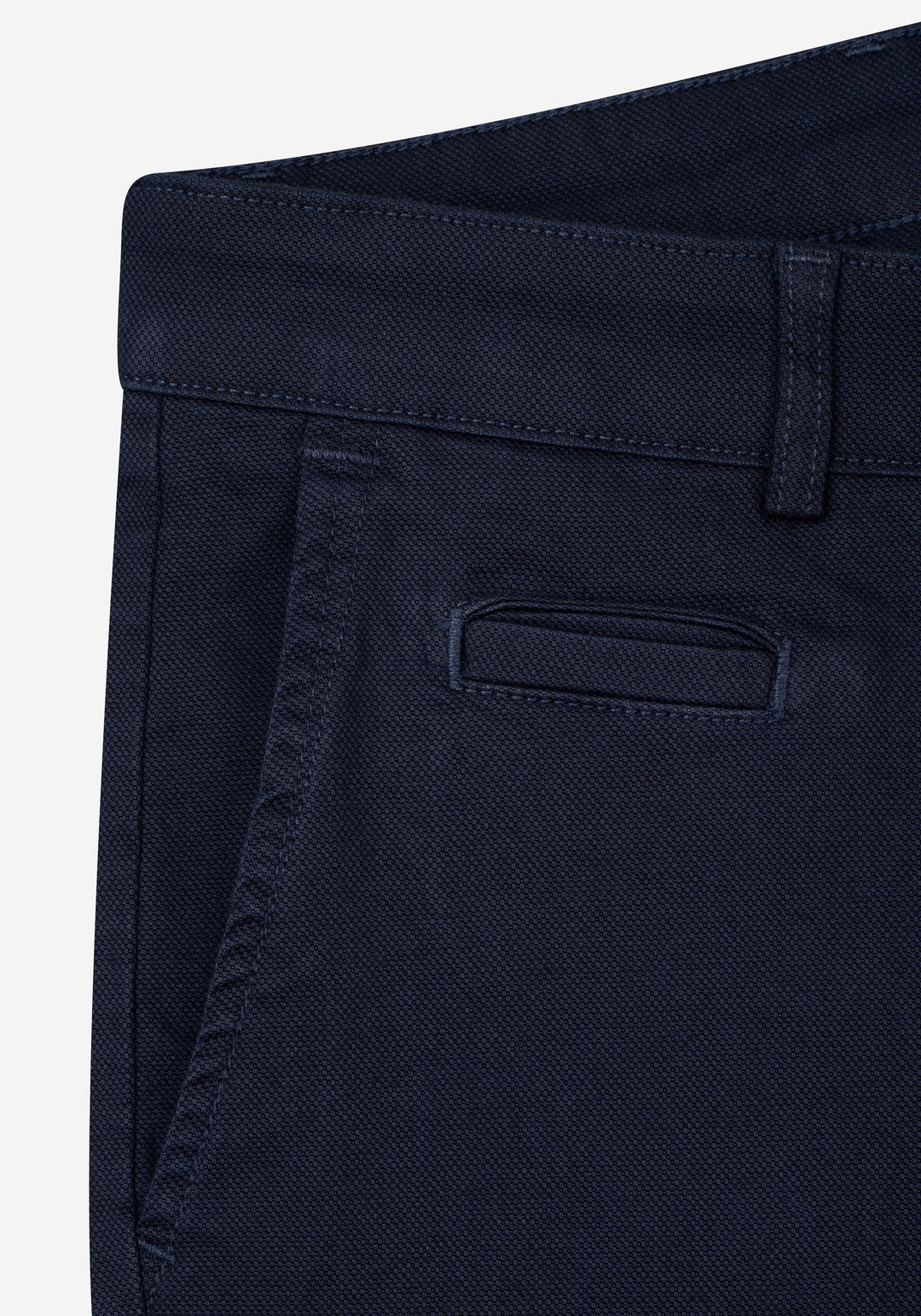 Midnight Navy Piqué Gabardine