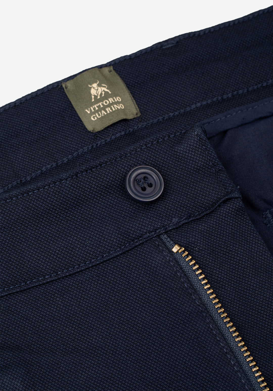 Midnight Navy Piqué Gabardine
