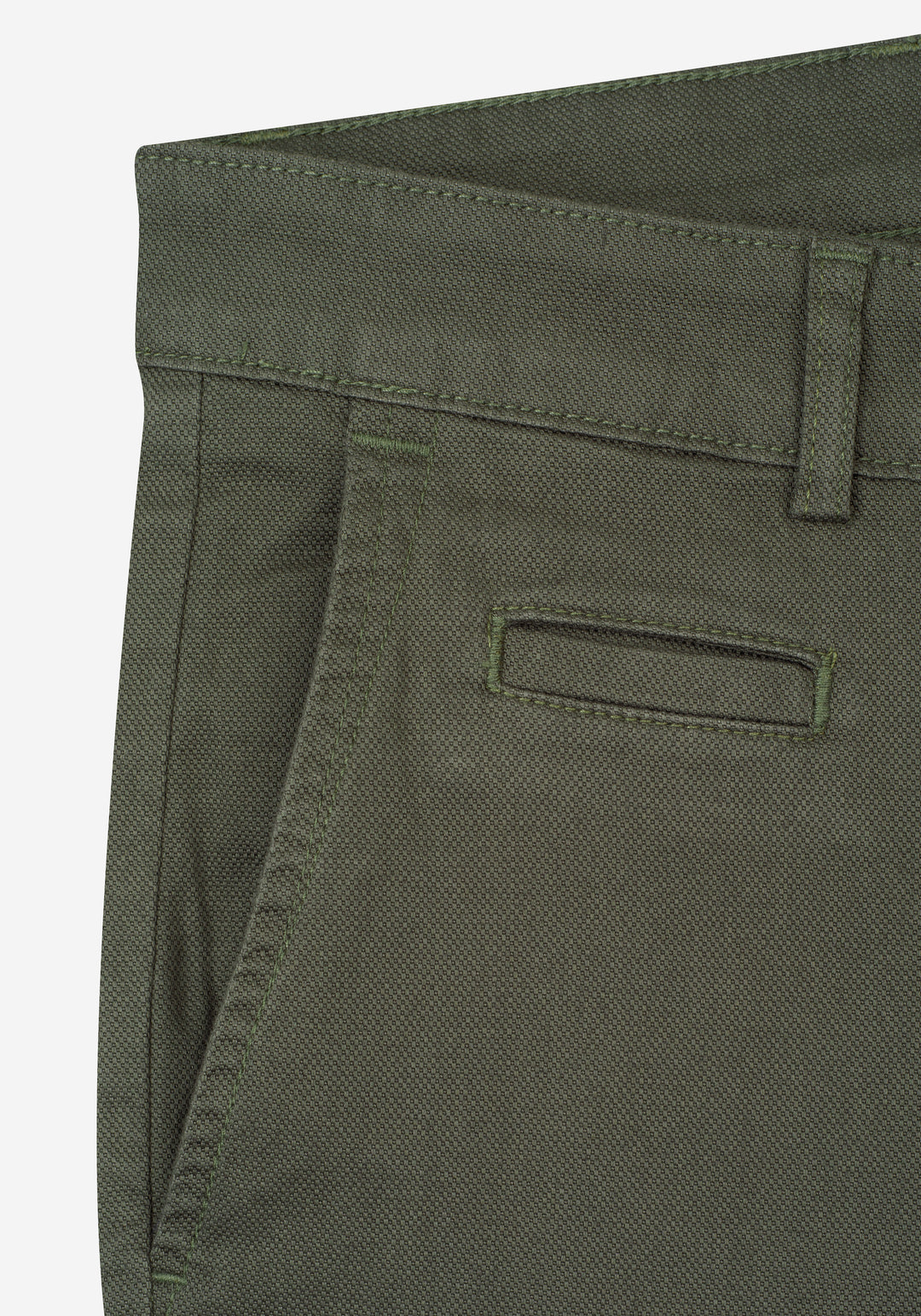 Forest Green Piqué Gabardine