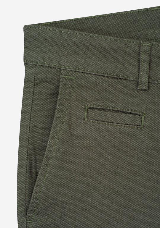 Forest Green Piqué Gabardine