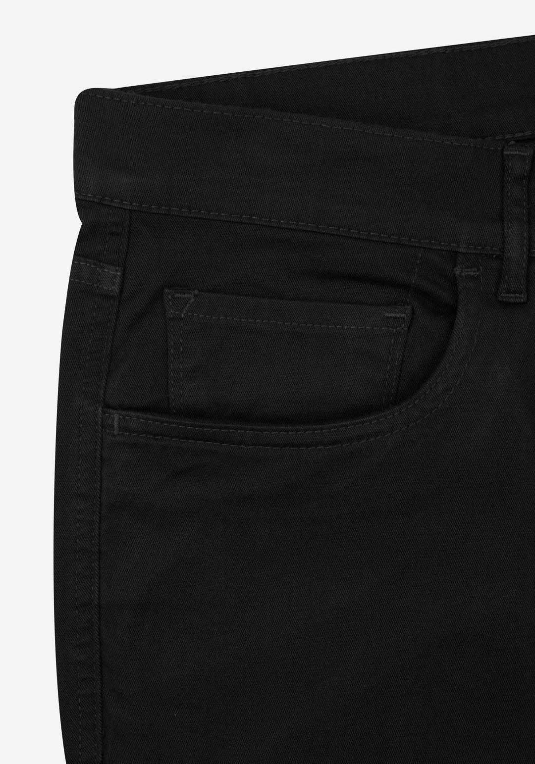 Jet Black Twill Gabardine