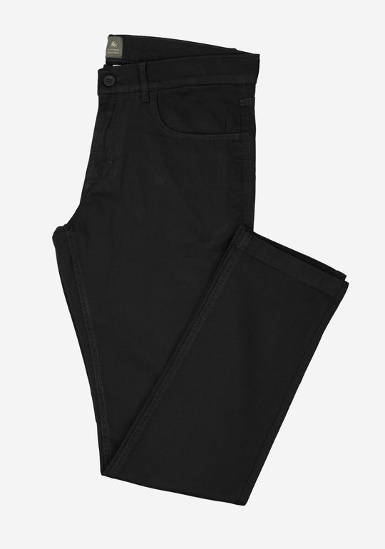 Jet Black Twill Gabardine