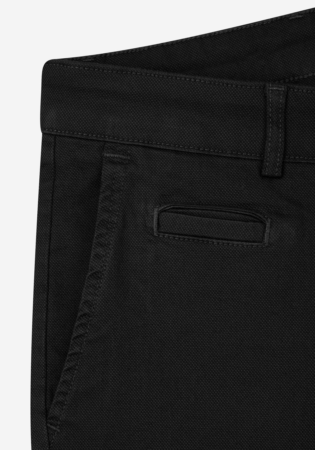 Raven Black Piqué Gabardine