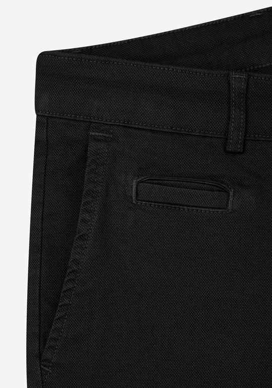 Raven Black Piqué Gabardine