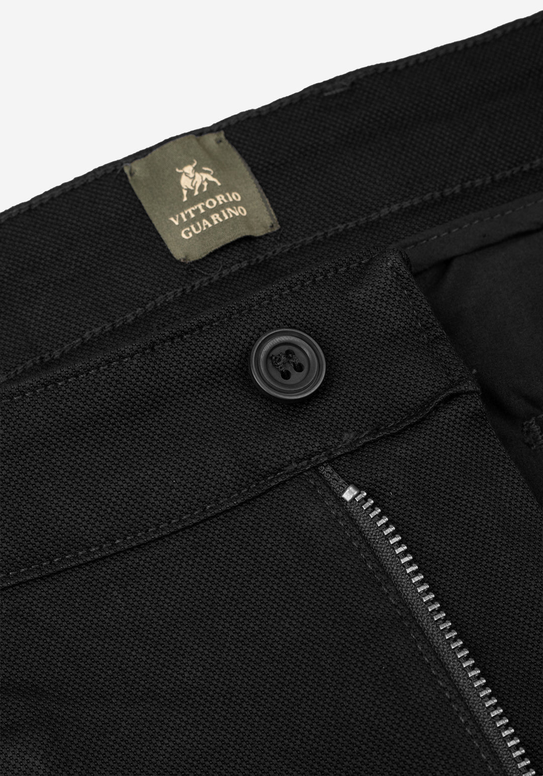 Raven Black Piqué Gabardine