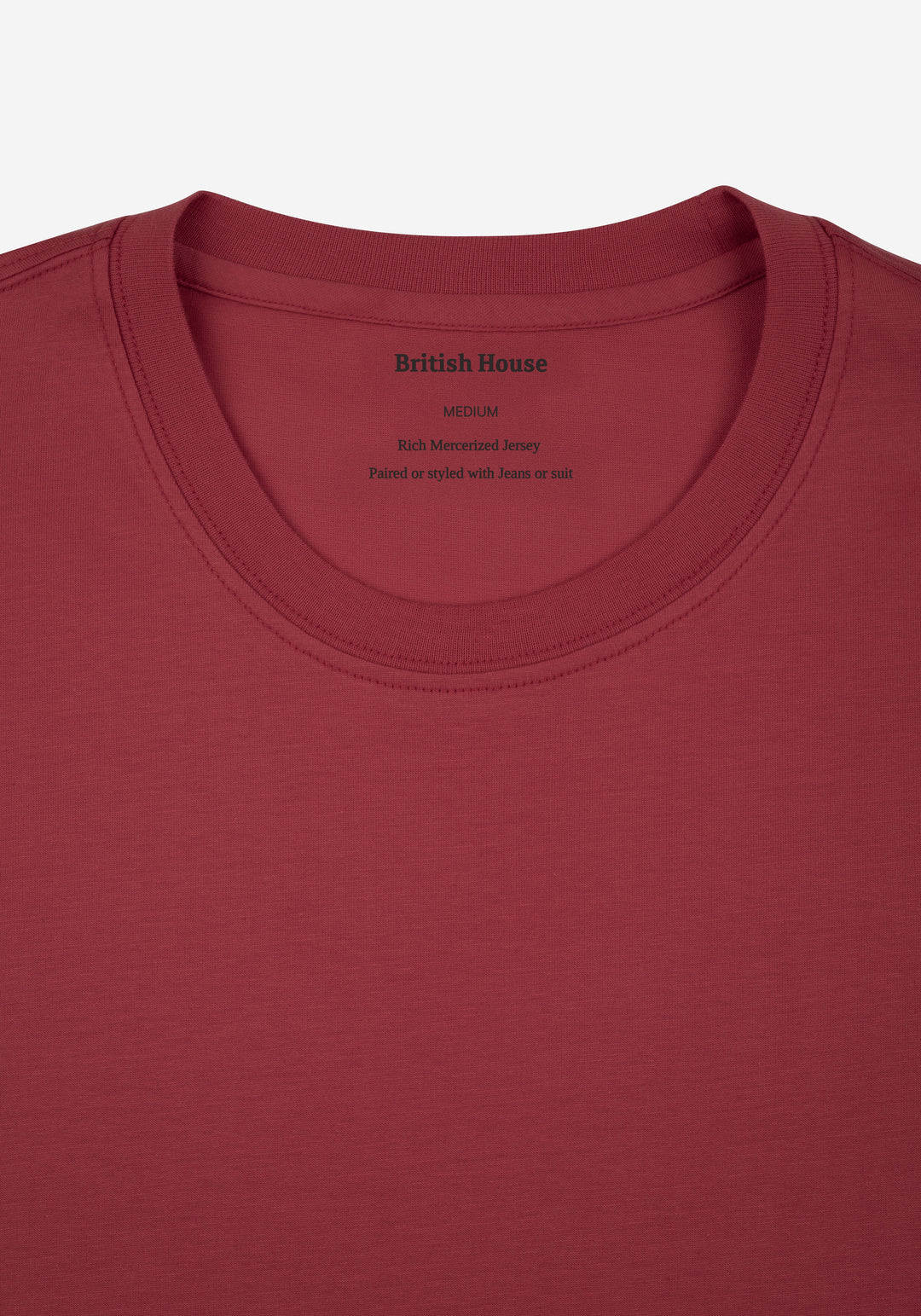 Terra Red Mercerized Single Jersey