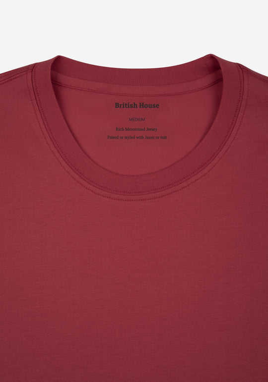 Terra Red Mercerized Single Jersey