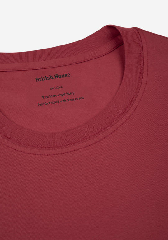 Terra Red Mercerized Single Jersey