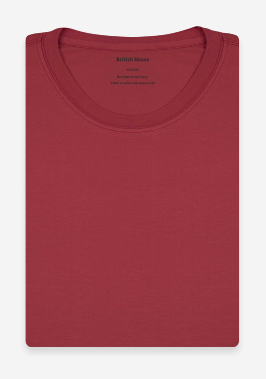 Terra Red Mercerized Single Jersey