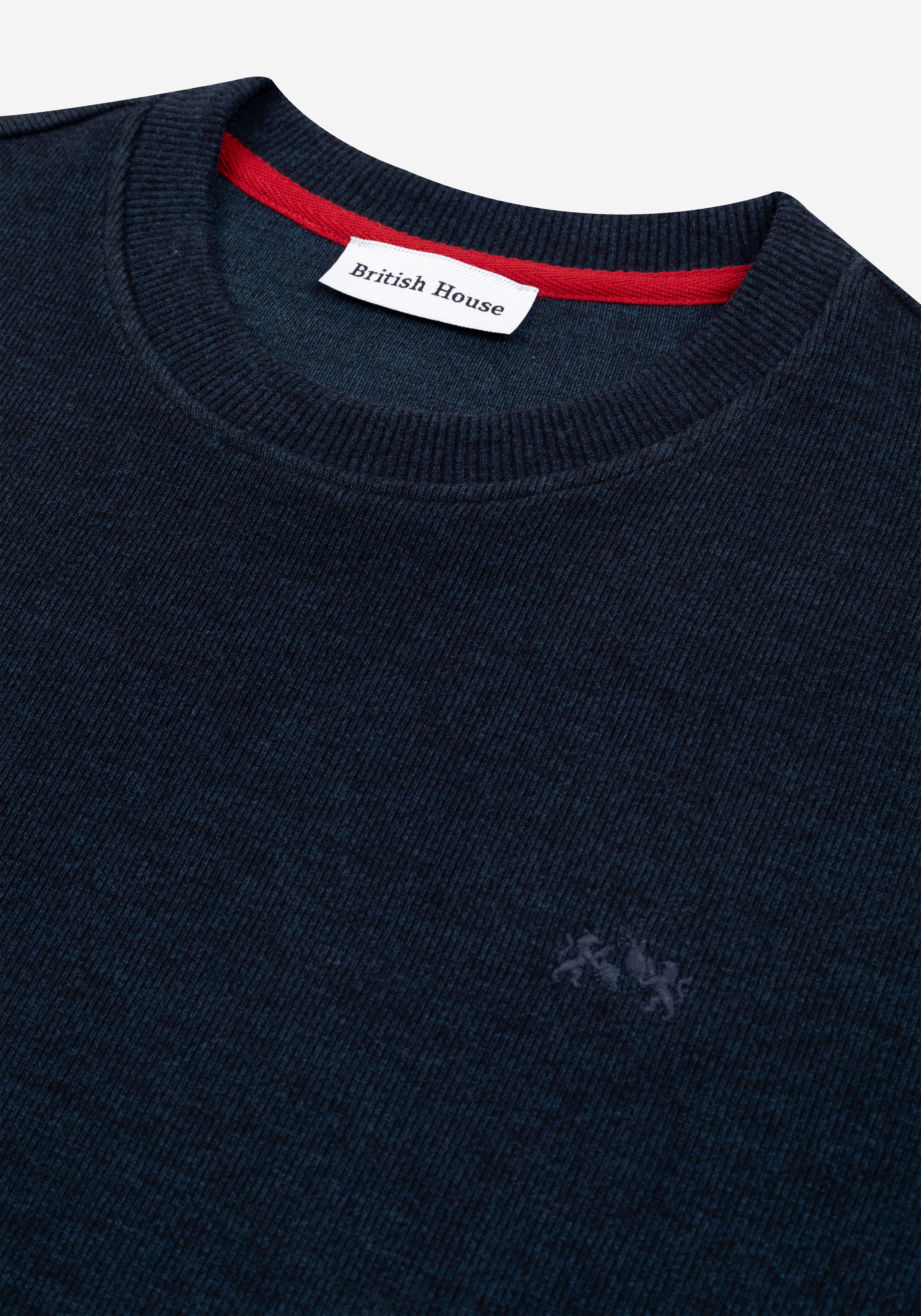 Pale Navy Cotton Sweatshirt