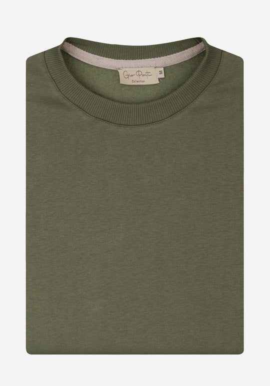 Deep Olive Cotton Sweatshirt