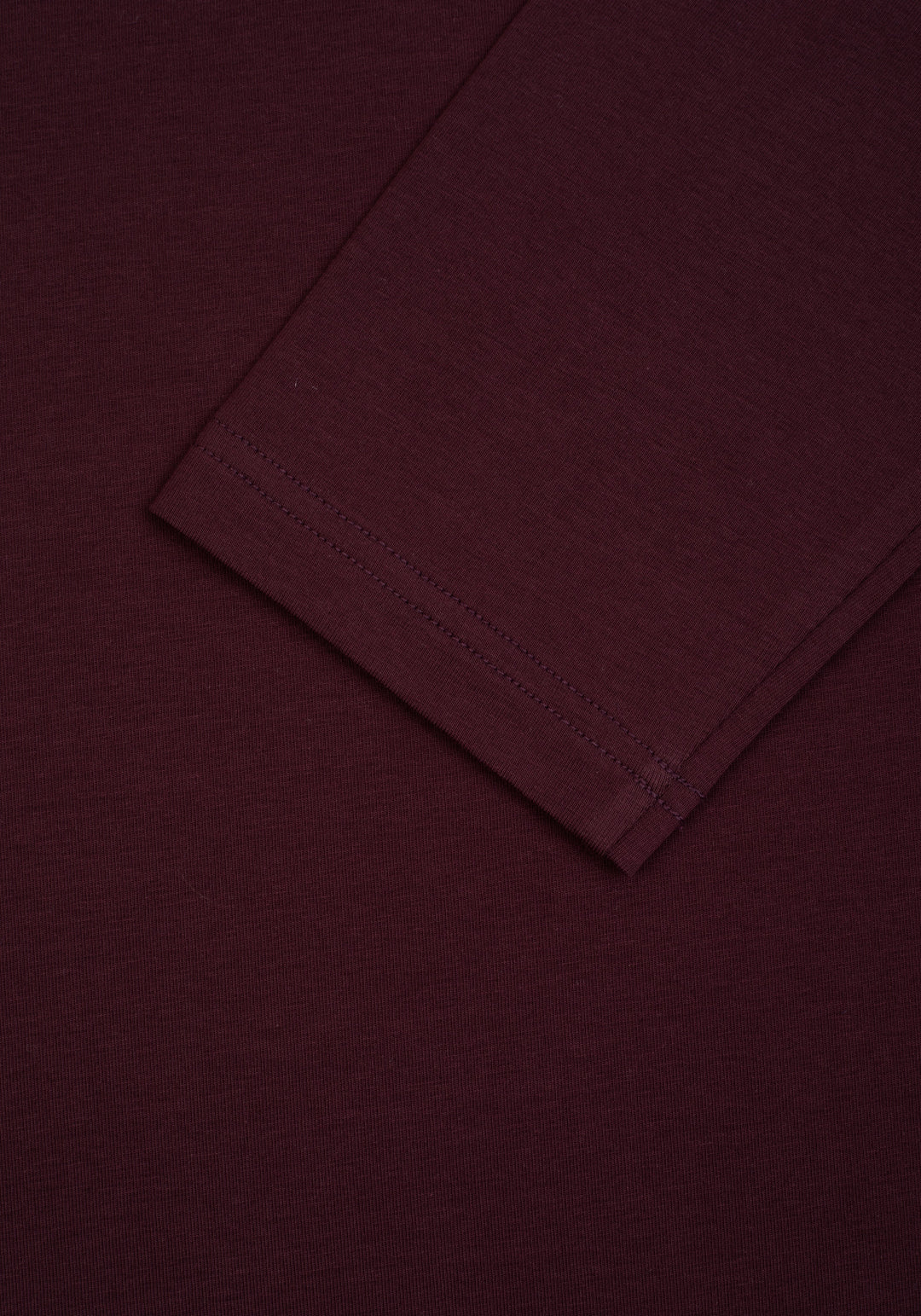Scarlet Burgundy Cotton Undershirt - Long Sleeve