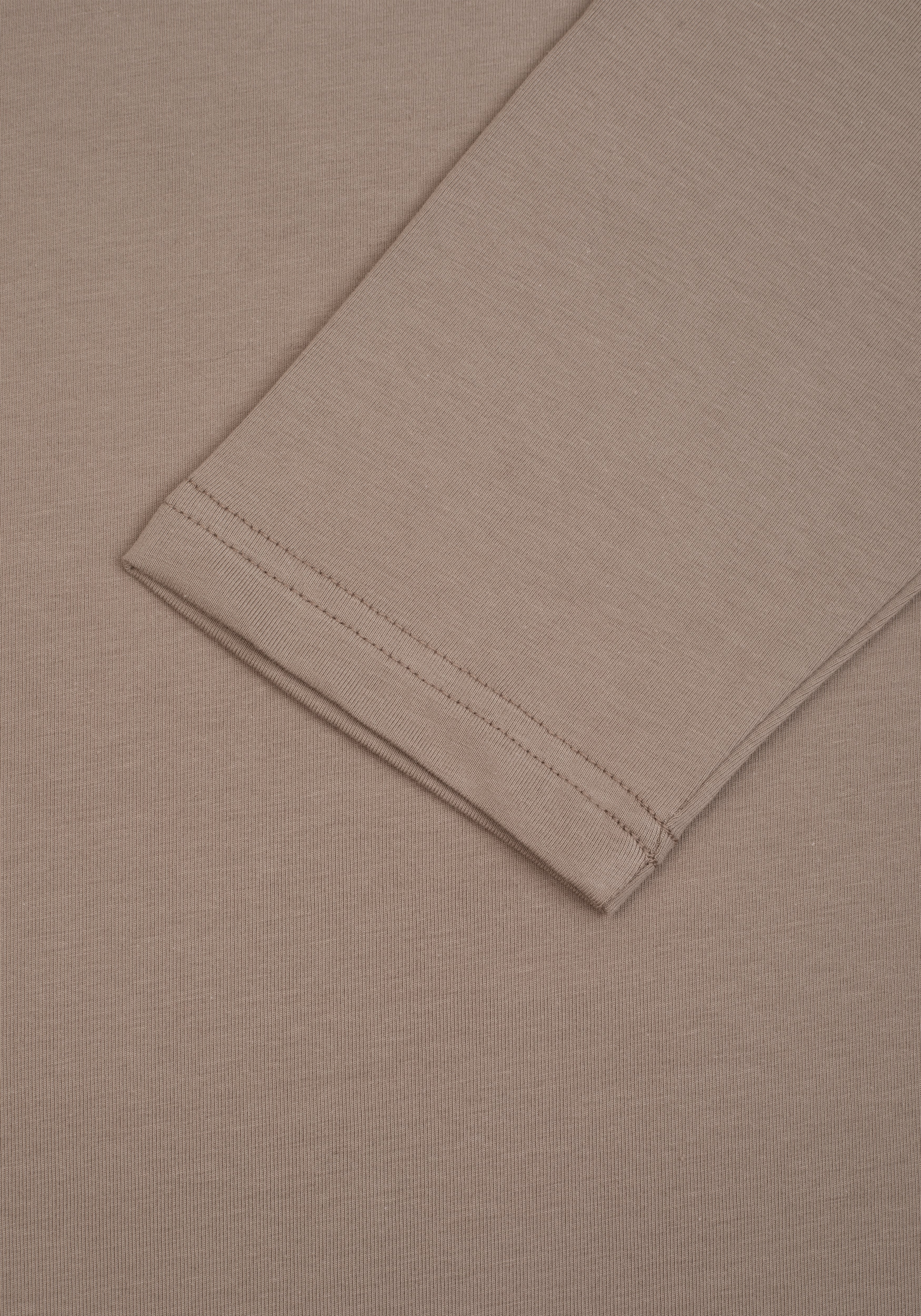 Birch Beige Cotton Undershirt - Long Sleeve