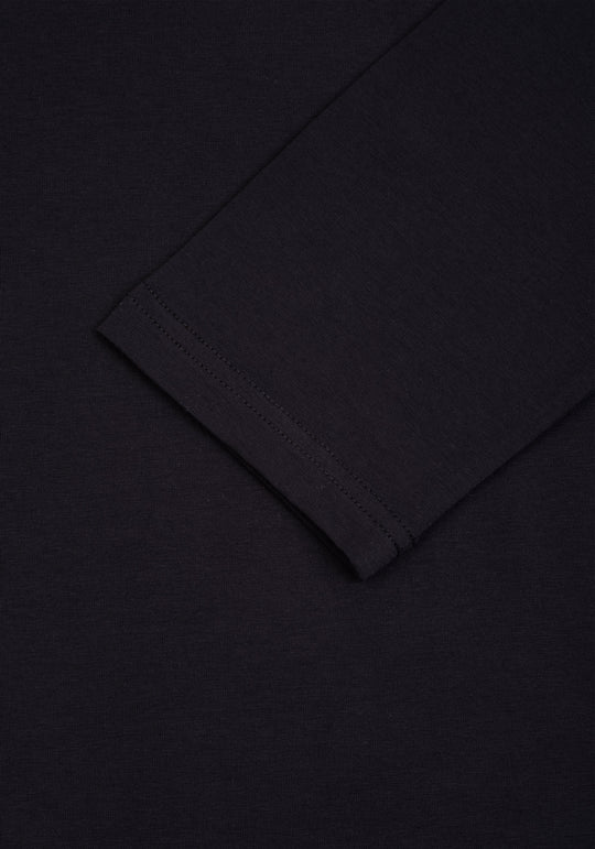 Vortex Black Cotton Undershirt - Long Sleeve