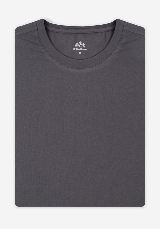Fog Grey Cotton Undershirt - Long Sleeve