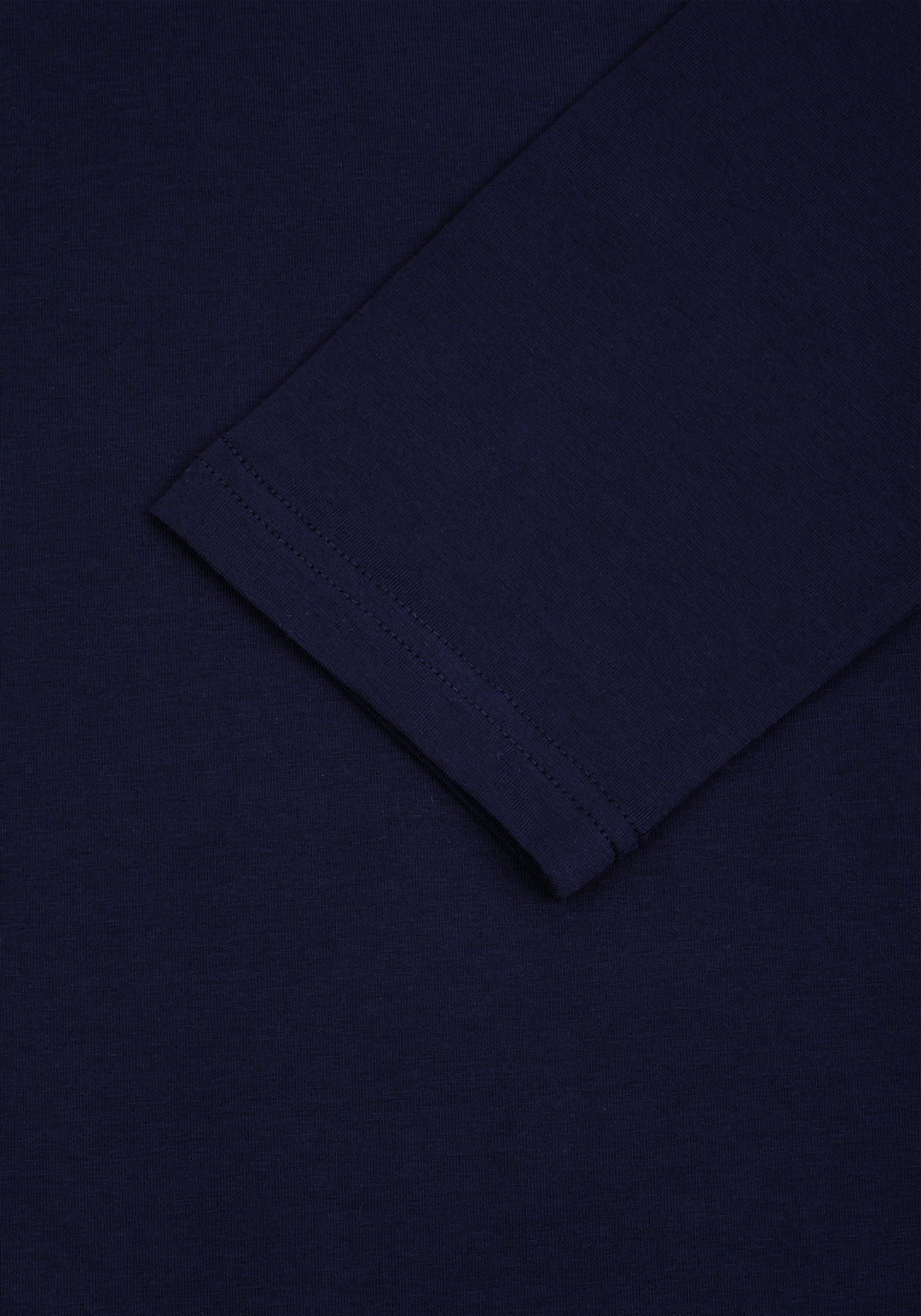 Classic Navy Cotton Undershirt - Long Sleeve