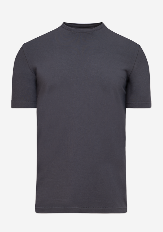Metal Grey Cotton Undershirt - Short Sleeve