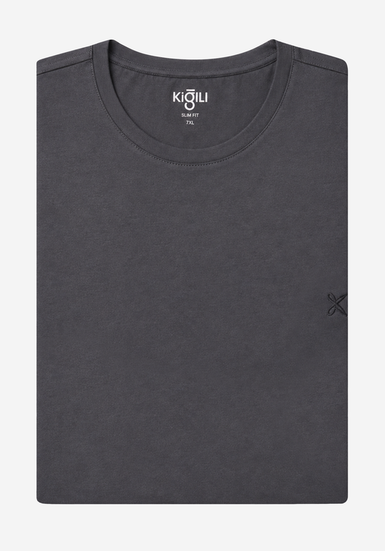 Light Grey Cotton Undershirt - Short Sleeve