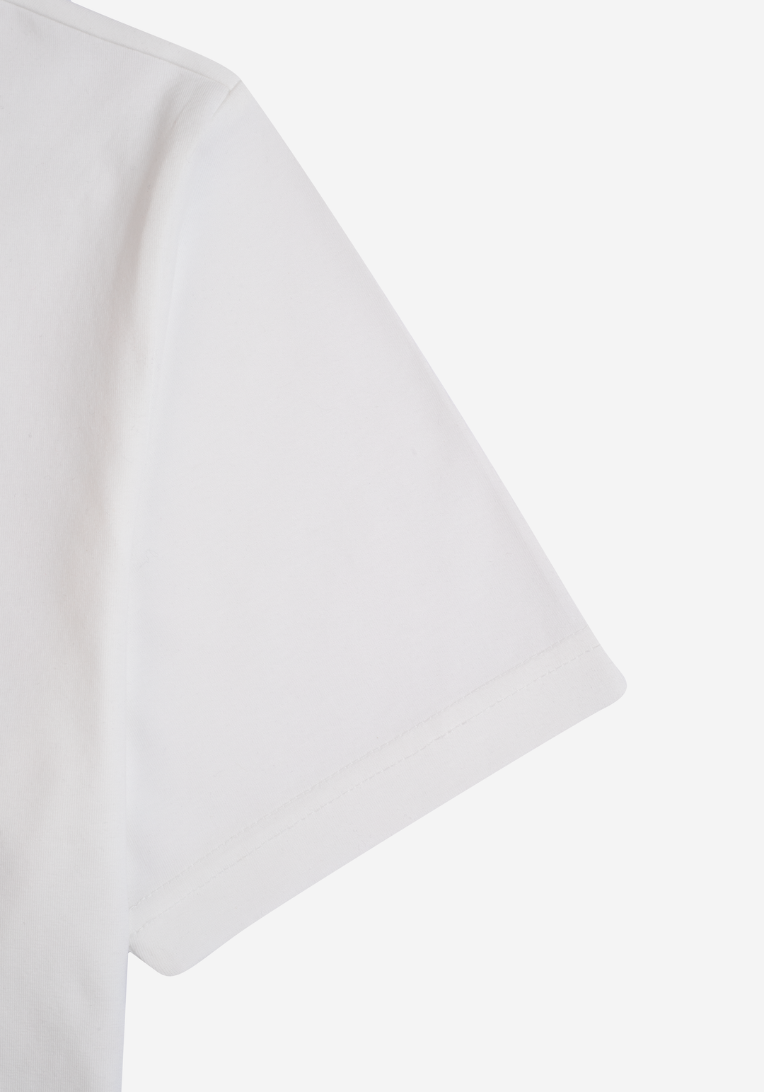 Powder White Cotton Undershirt - Short Sleeve